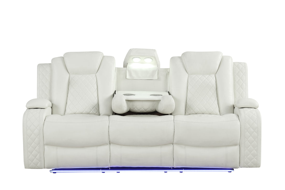 Luz White - 3PC Reclining Set (HH)