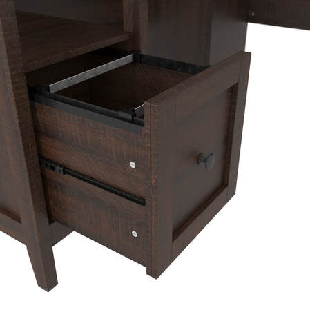 H283-34 - Home Office Desk (Warm Brown) (HH)