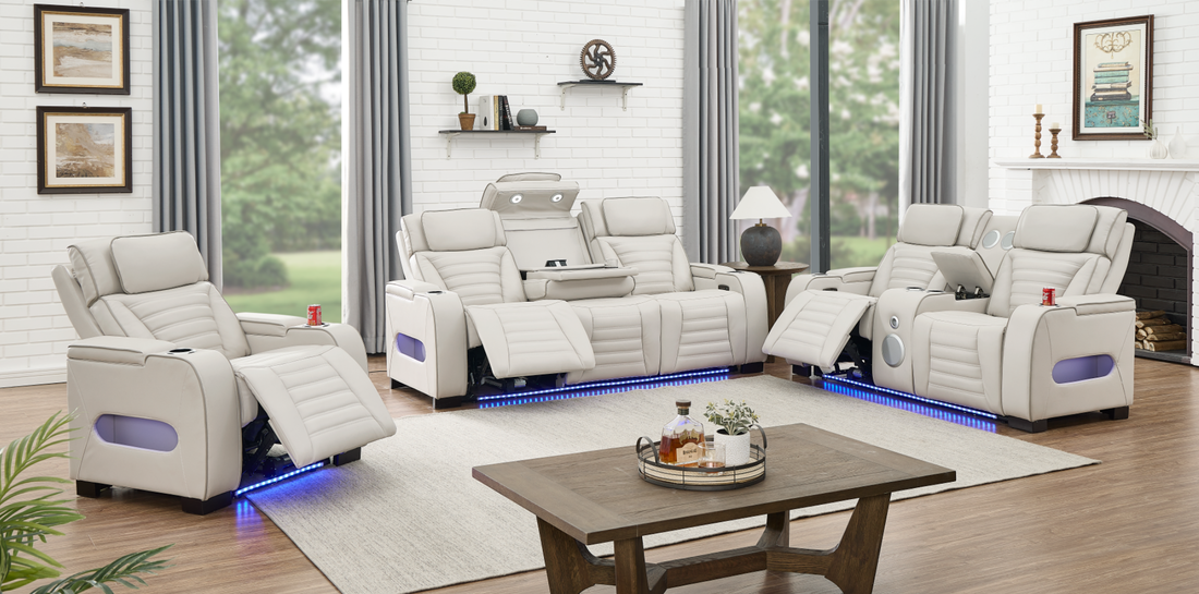 TOKYO 3PC Sand Power Reclining Set (HH)