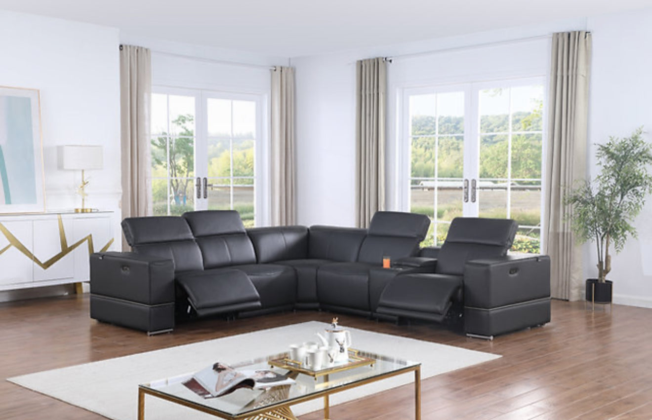 6pcs Franco Sectional Reclining (DK. Navy 2 Power) (NE)