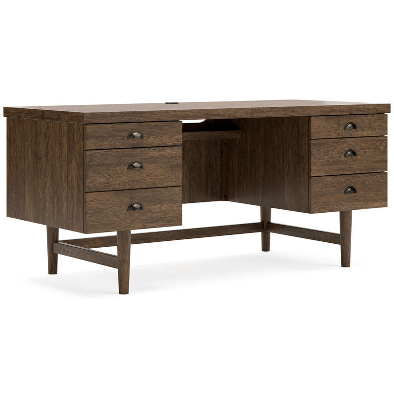 H683-27 - Office Desk (Warm Brown)(HH)