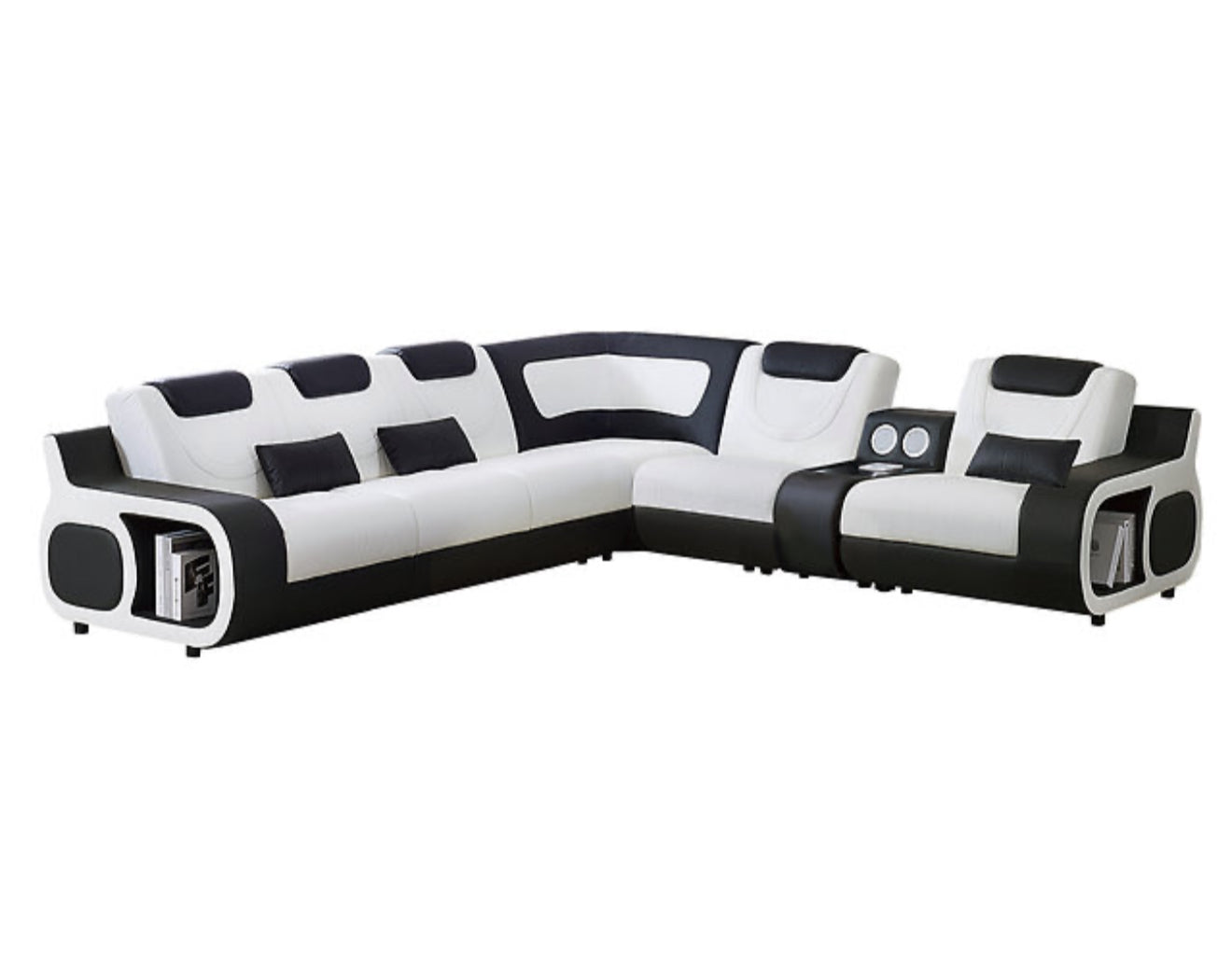 TRON SECTIONAL (Black/White) (NE)