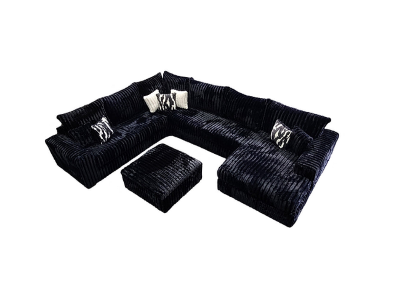 Texan 4pcs Sectional (Black) (NE)