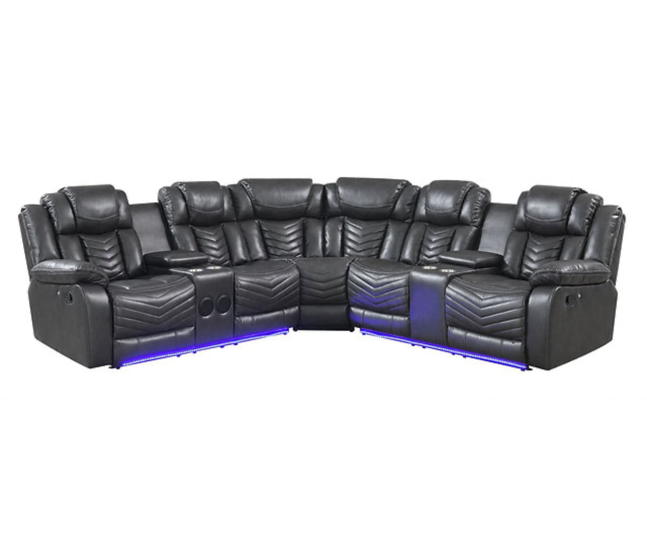 Lucky Charm Sectional (Grey) (NE)