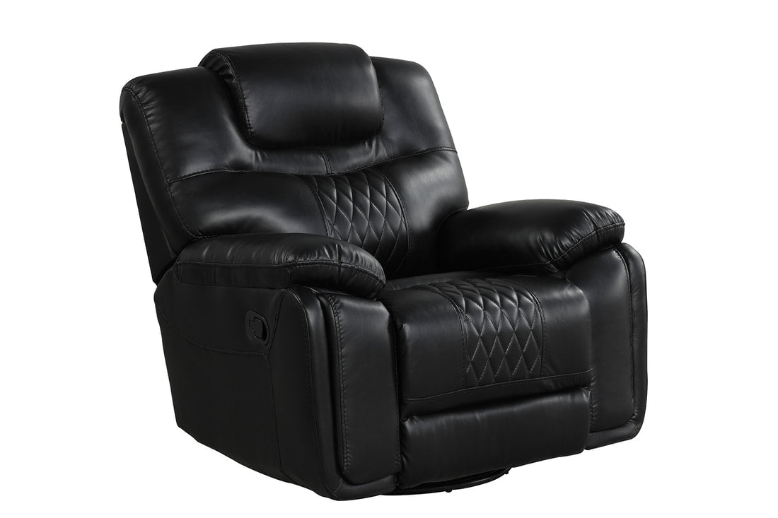 Galveston Black - 3PC OVERSIZED Reclining Set (HH)