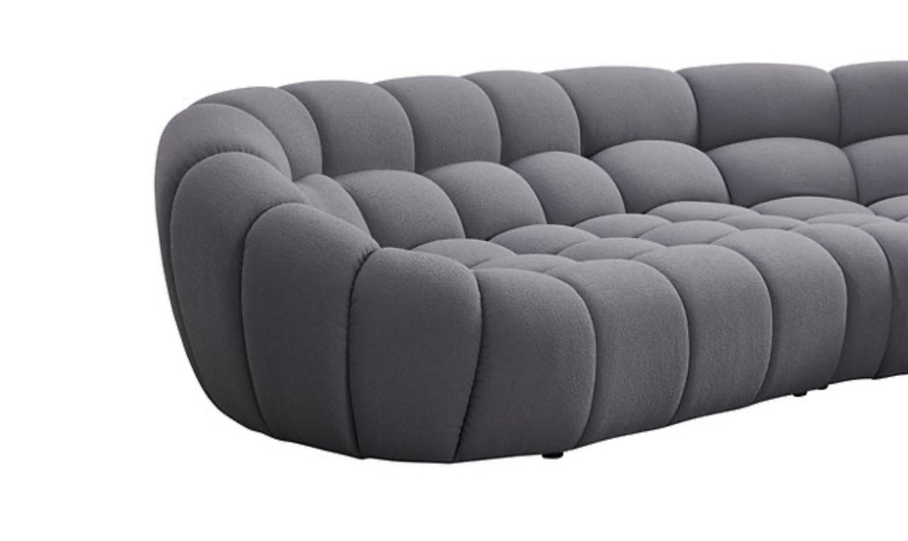 Bubbles Sectional (Grey) (NE)