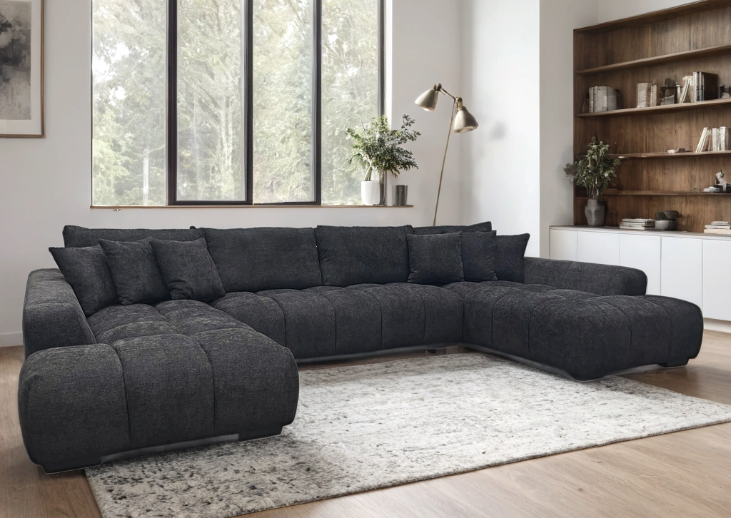 Brooklyn Black Sectional (HH)