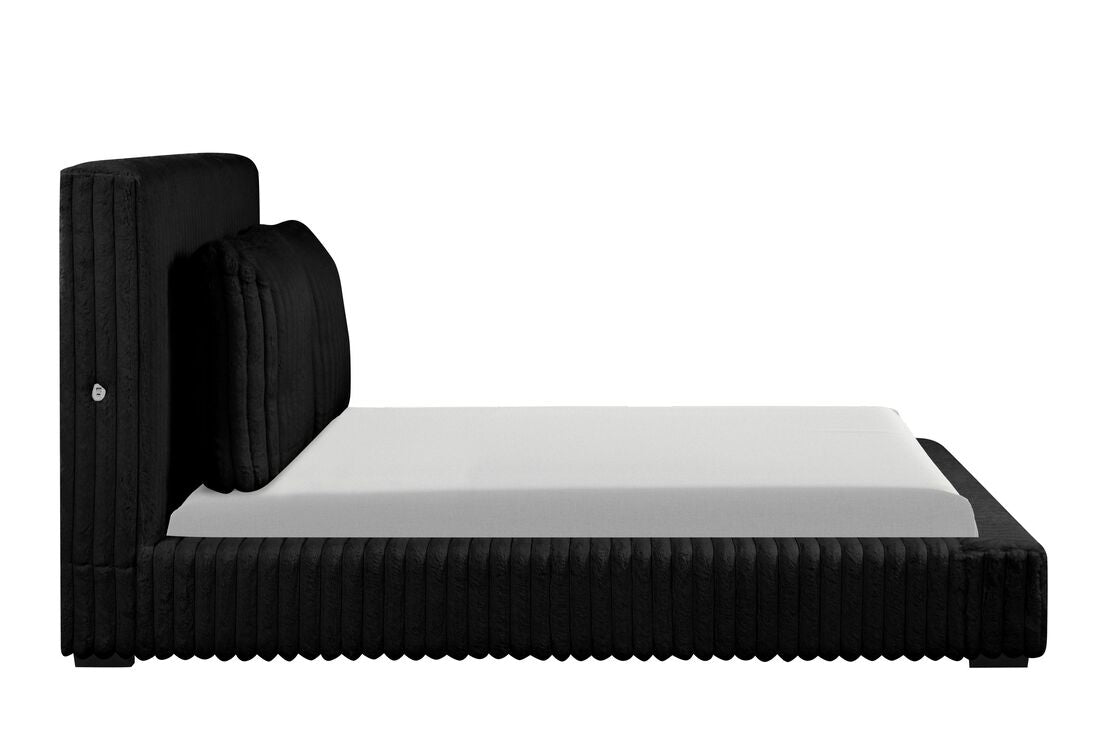 Lauren Black Platform Bed - Queen, King (HH)