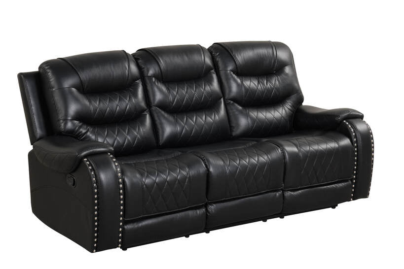 Ashley2001 Black OVERSIZED 2PC Reclining Set (SOFA AND LOVESEAT ONLY) (HH)