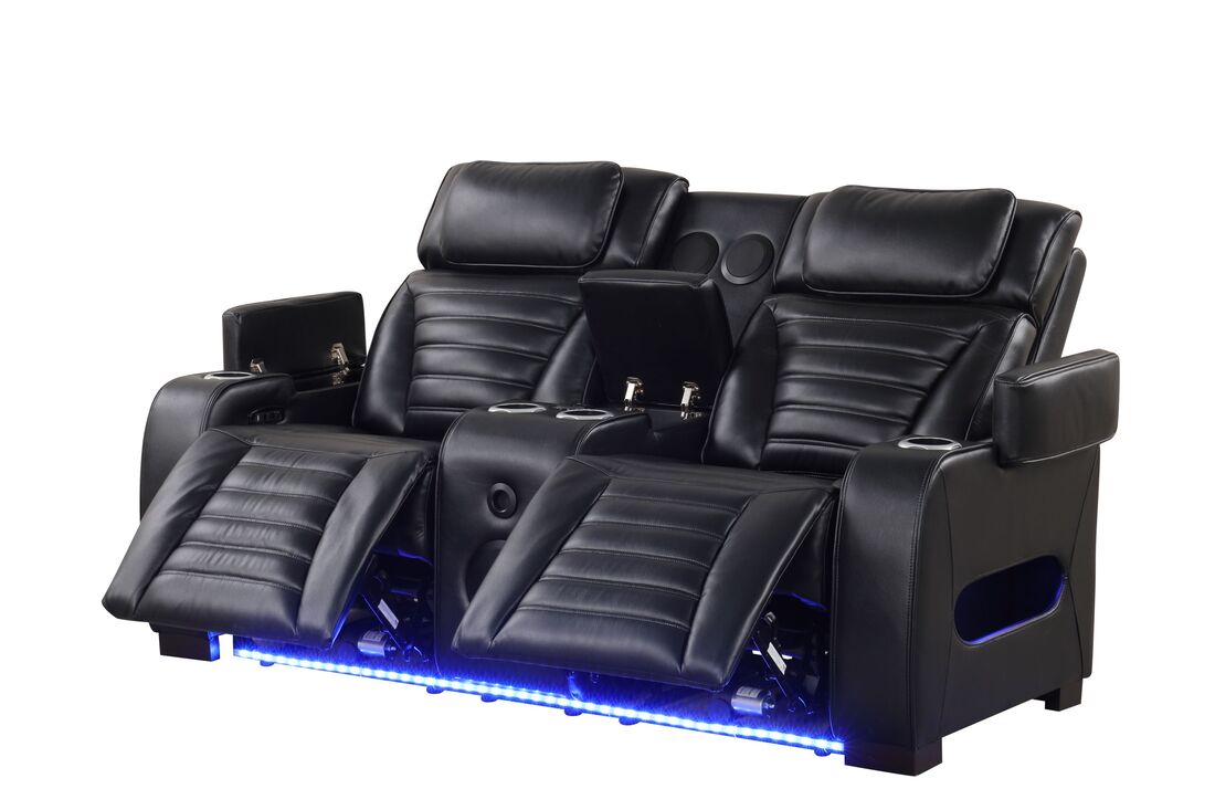TOKYO 3PC Black Power Reclining Set (HH)