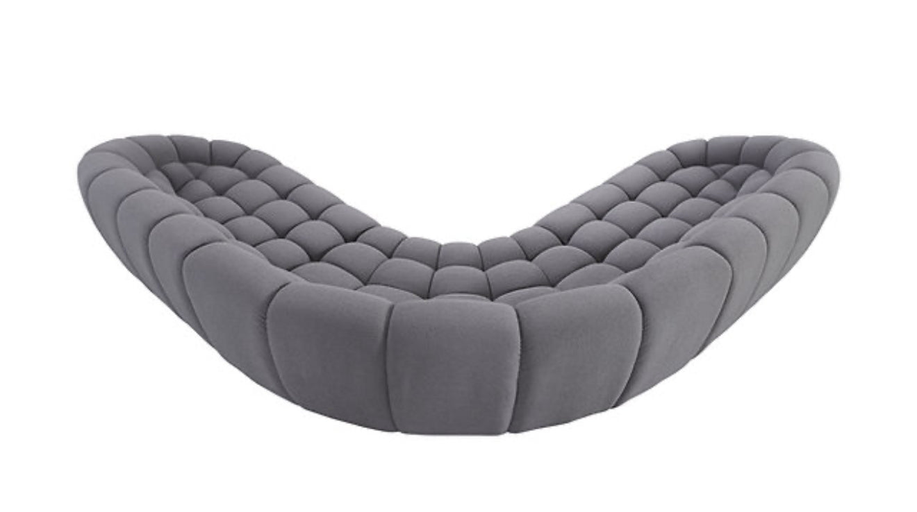 Bubbles Sectional (Grey) (NE)