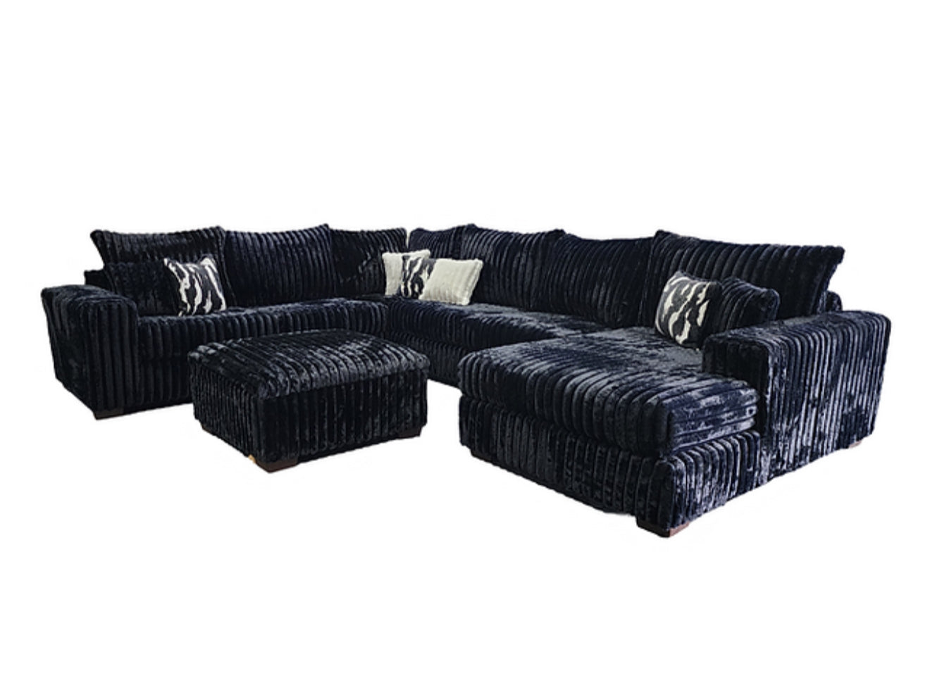 Texan 4pcs Sectional (Black) (NE)
