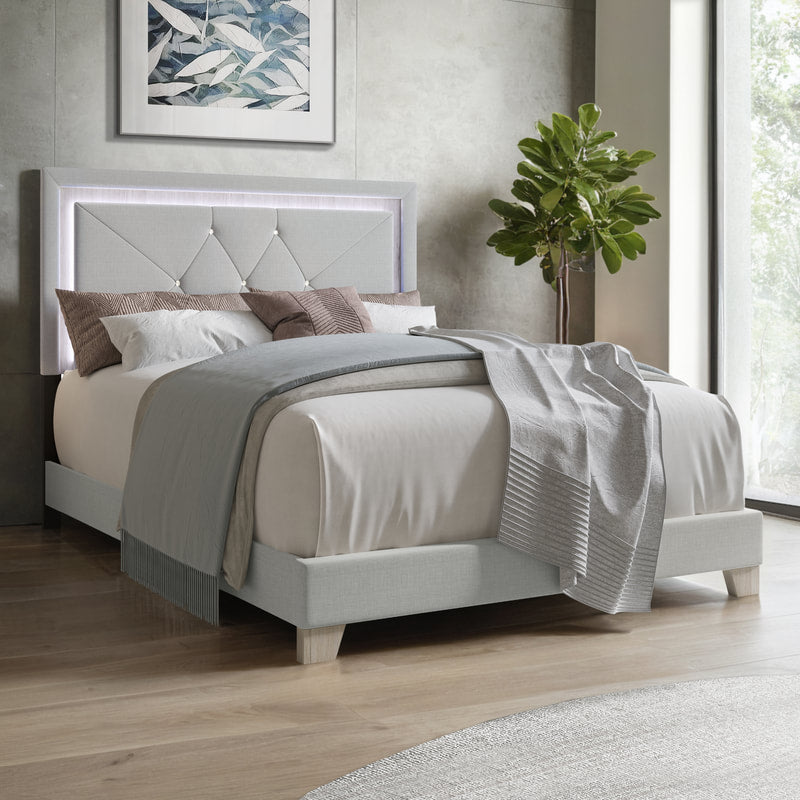 HH855 Silver Platform Bed - Twin, Full, Queen, King (HH)