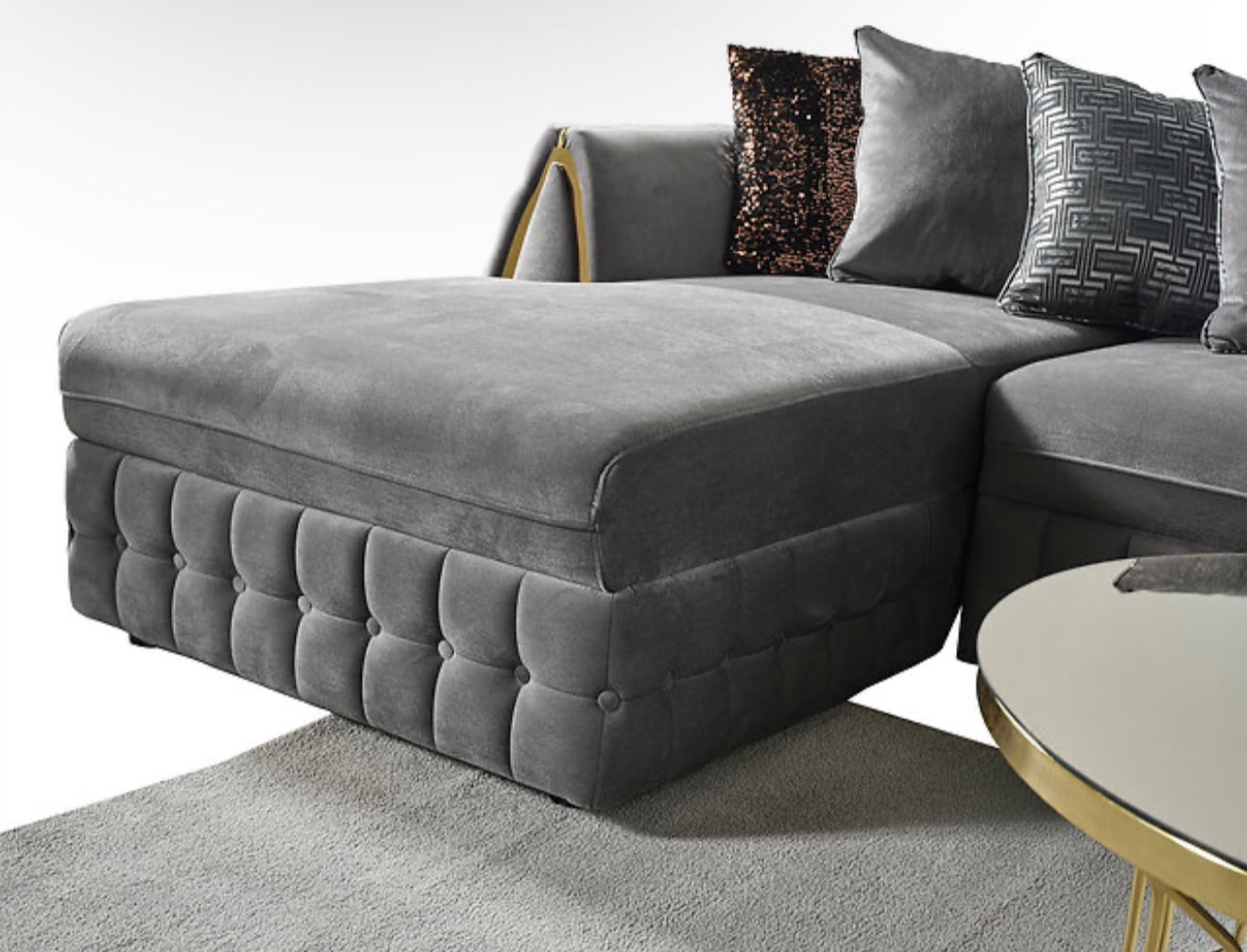 Sicilya Sectional (Grey) (NE)