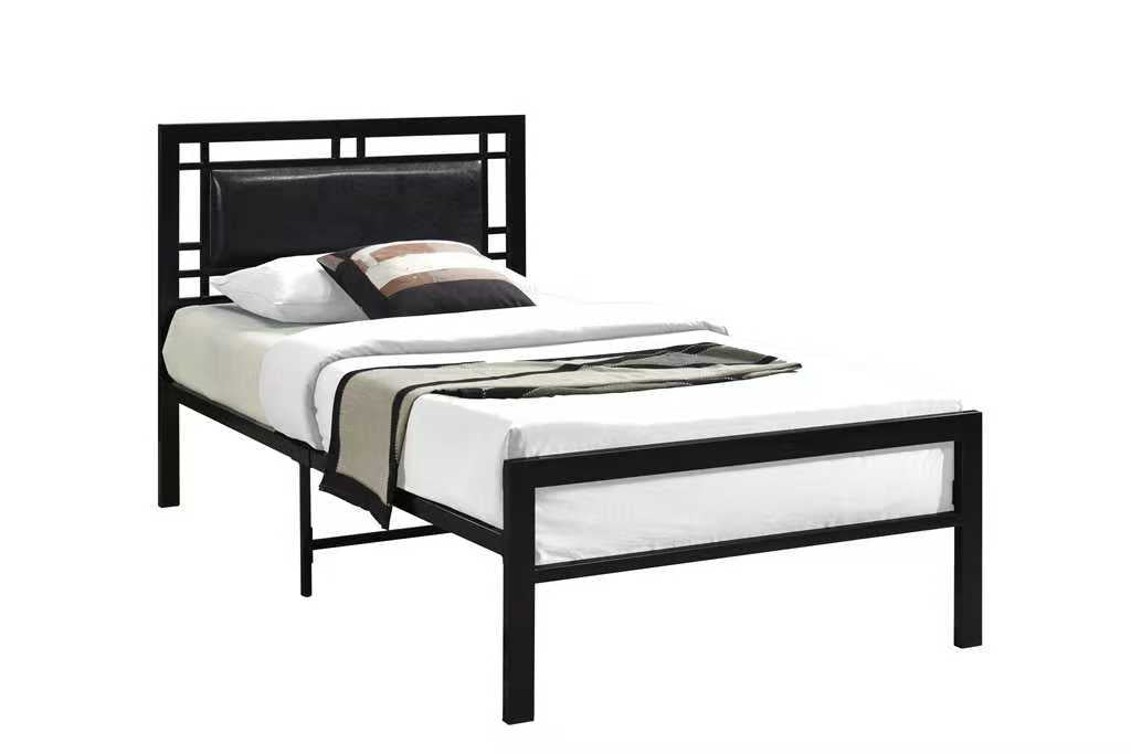Black Metal Platform Bed (HH)