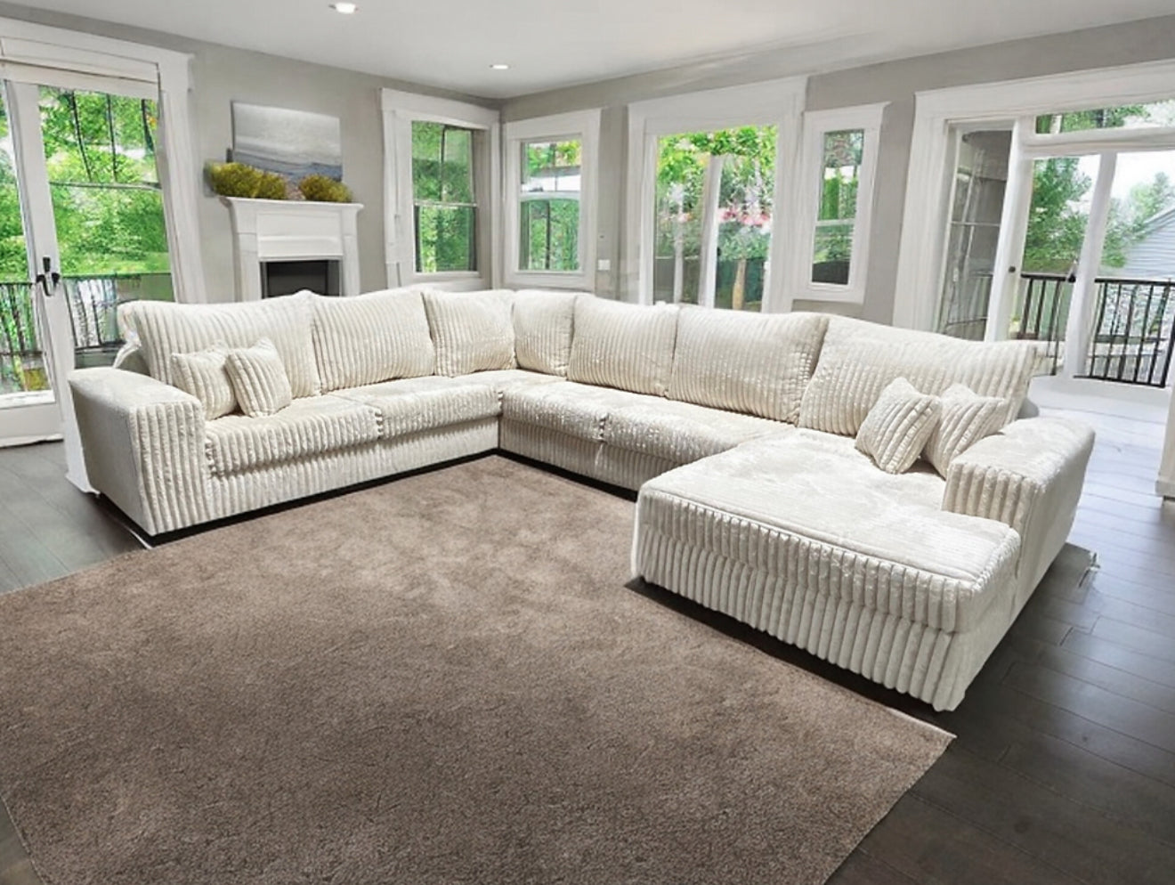 Texan 4pcs Sectional (Ivory) (NE)