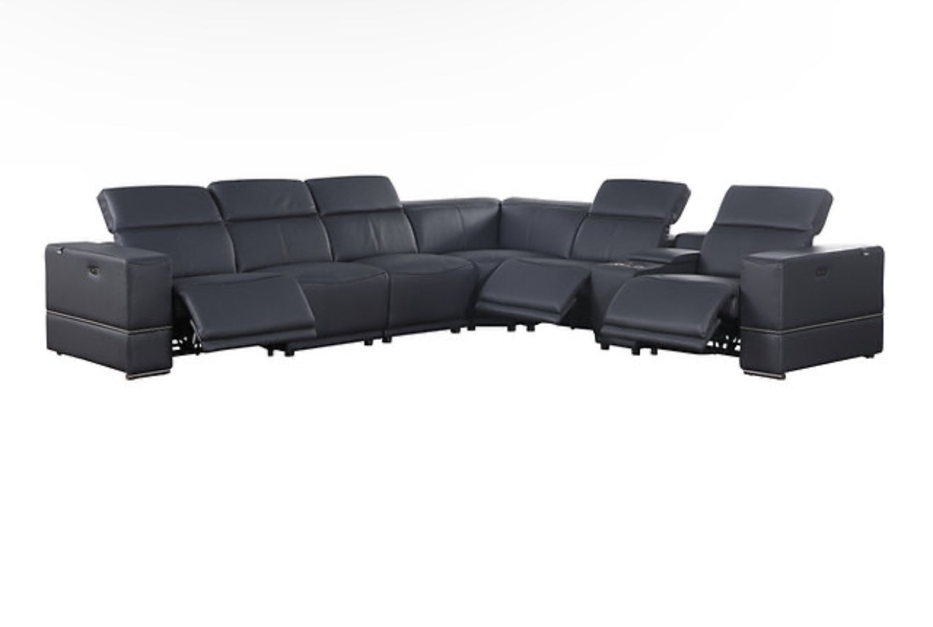 7pcs Franco Sectional Reclining (DK. Navy 3 Power) (NE)
