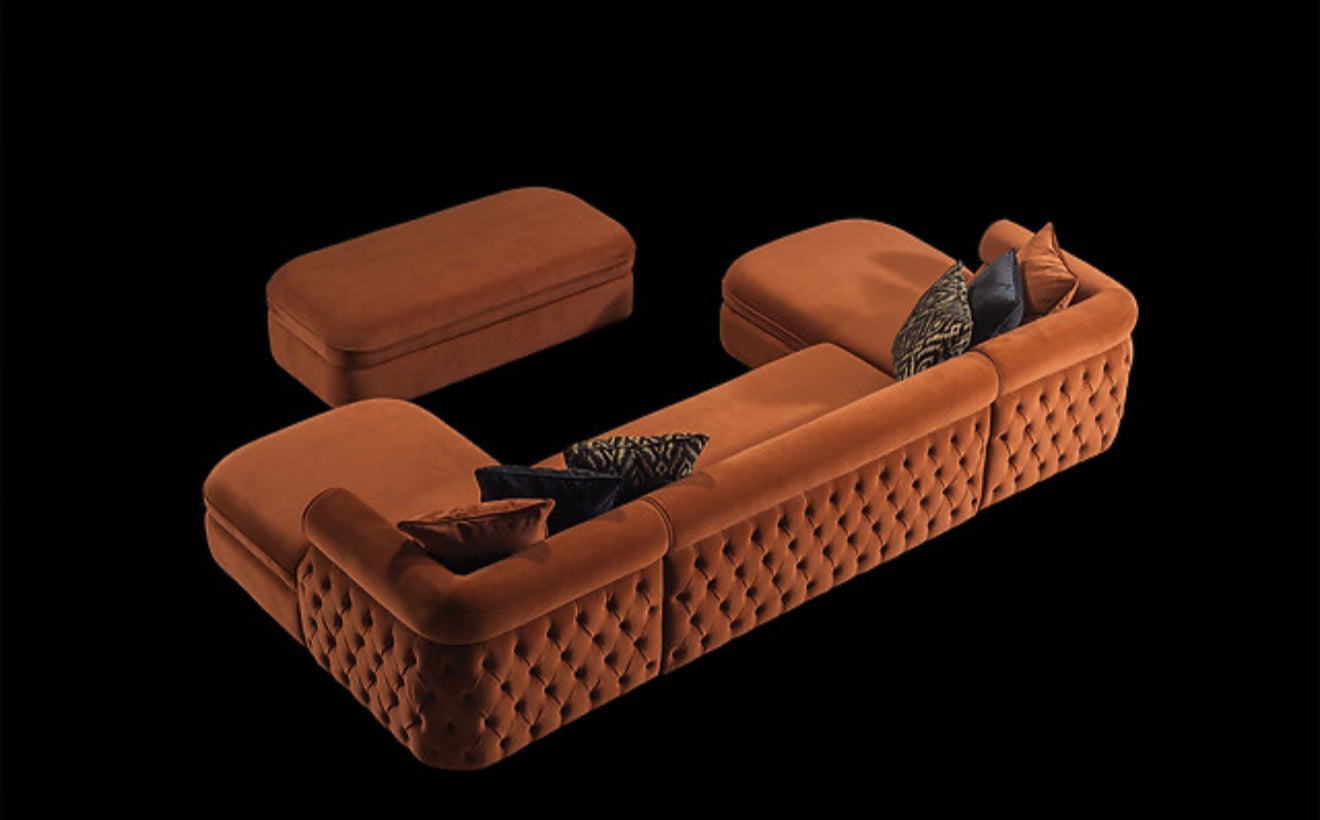 Brooklyn Sectional (Orange) (NE)