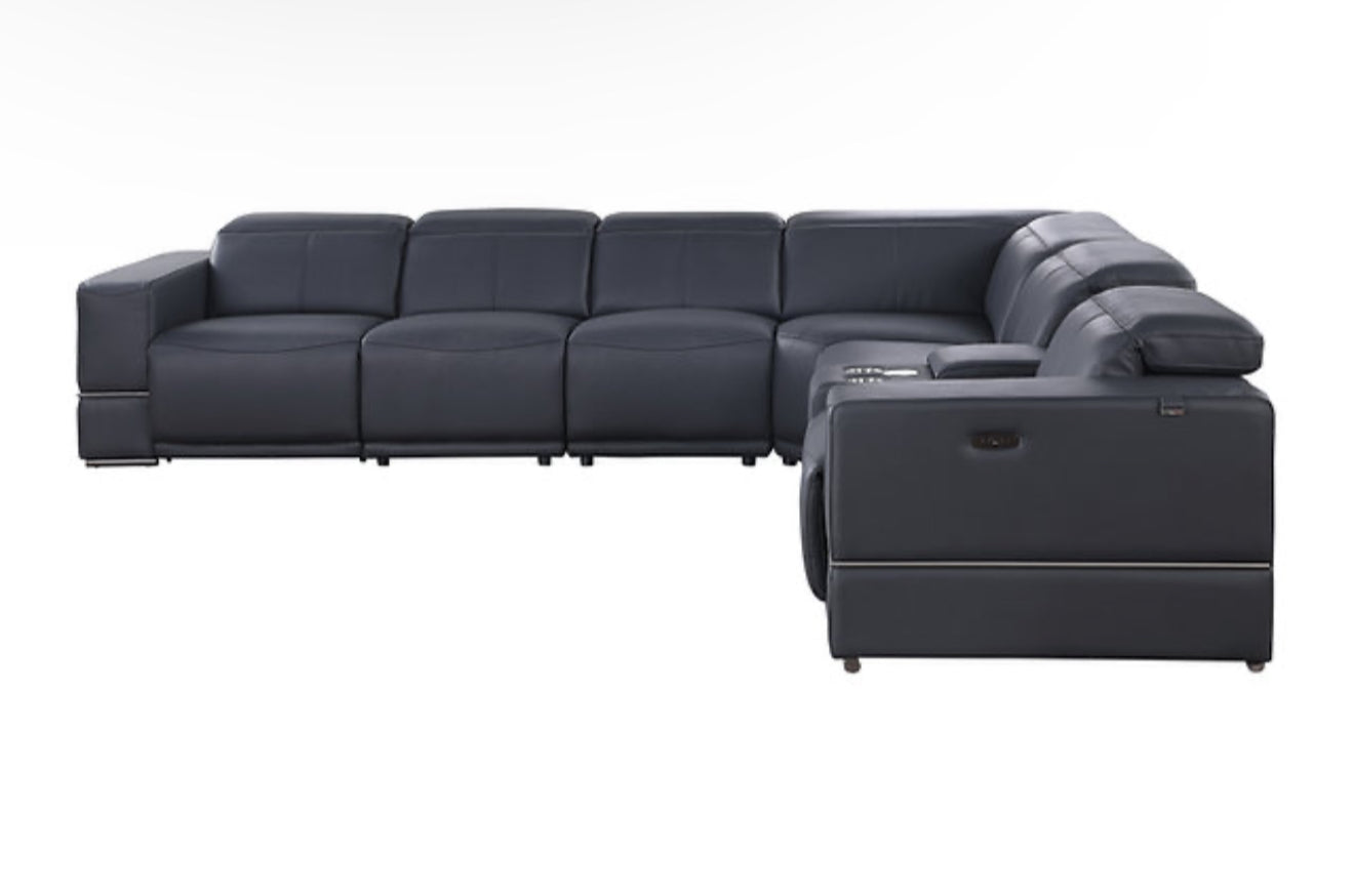 7pcs Franco Sectional Reclining (DK. Navy 3 Power) (NE)