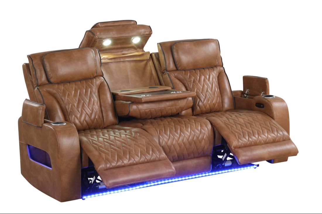 DUBAI 3PC Brown Power Reclining Set (HH)