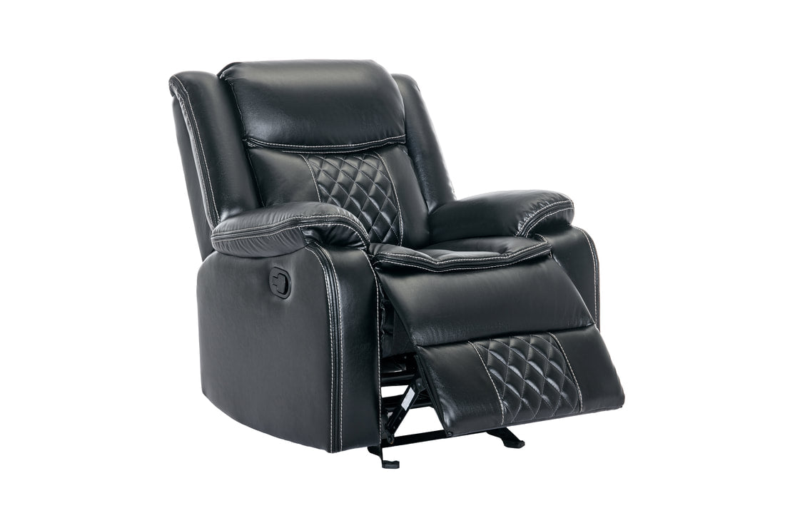 Weston Black - 3PC Reclining Living Room Set (HH)