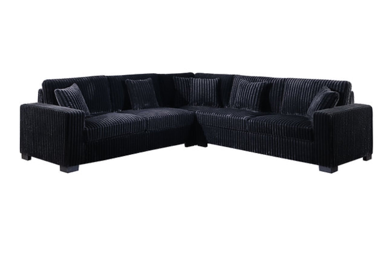 Comfy II 3pcs Sectional (Black) (NE)