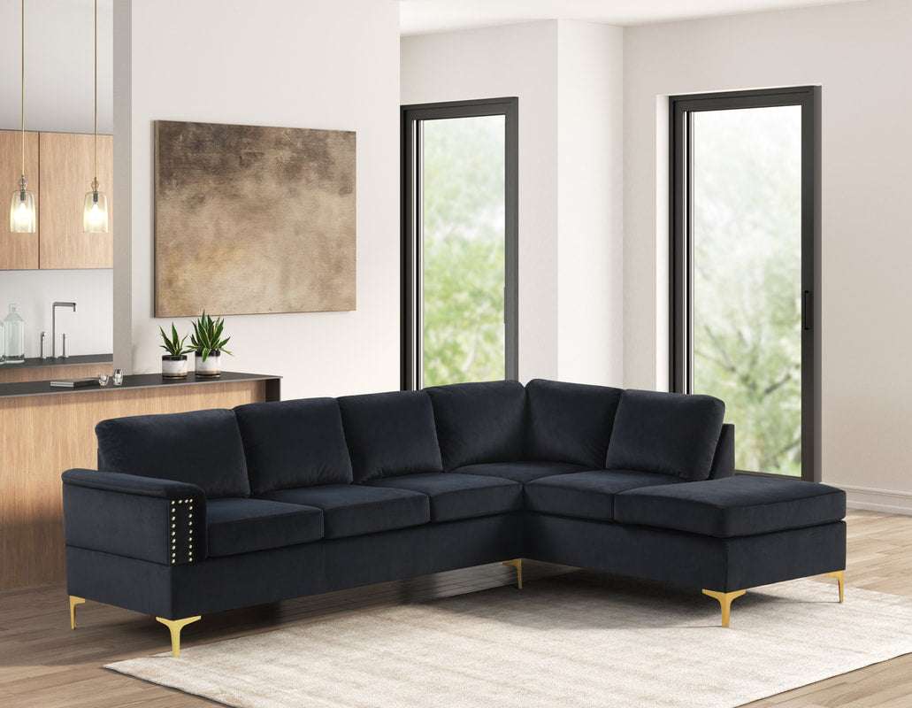 Vogue2 Black Sectional (HH)