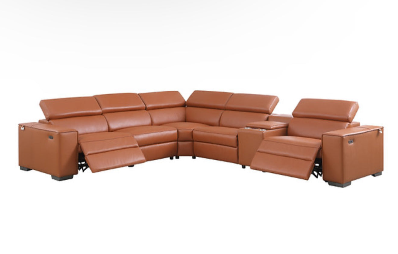 6Pcs Picasso Reclining Sectional (Carmel 2 Power) (NE)