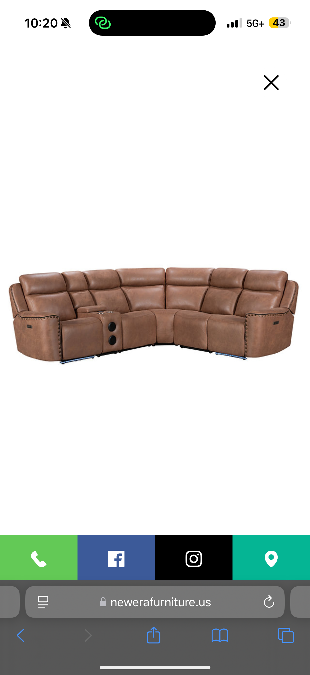 Romi Sectional Reclining (Brown) (NE)