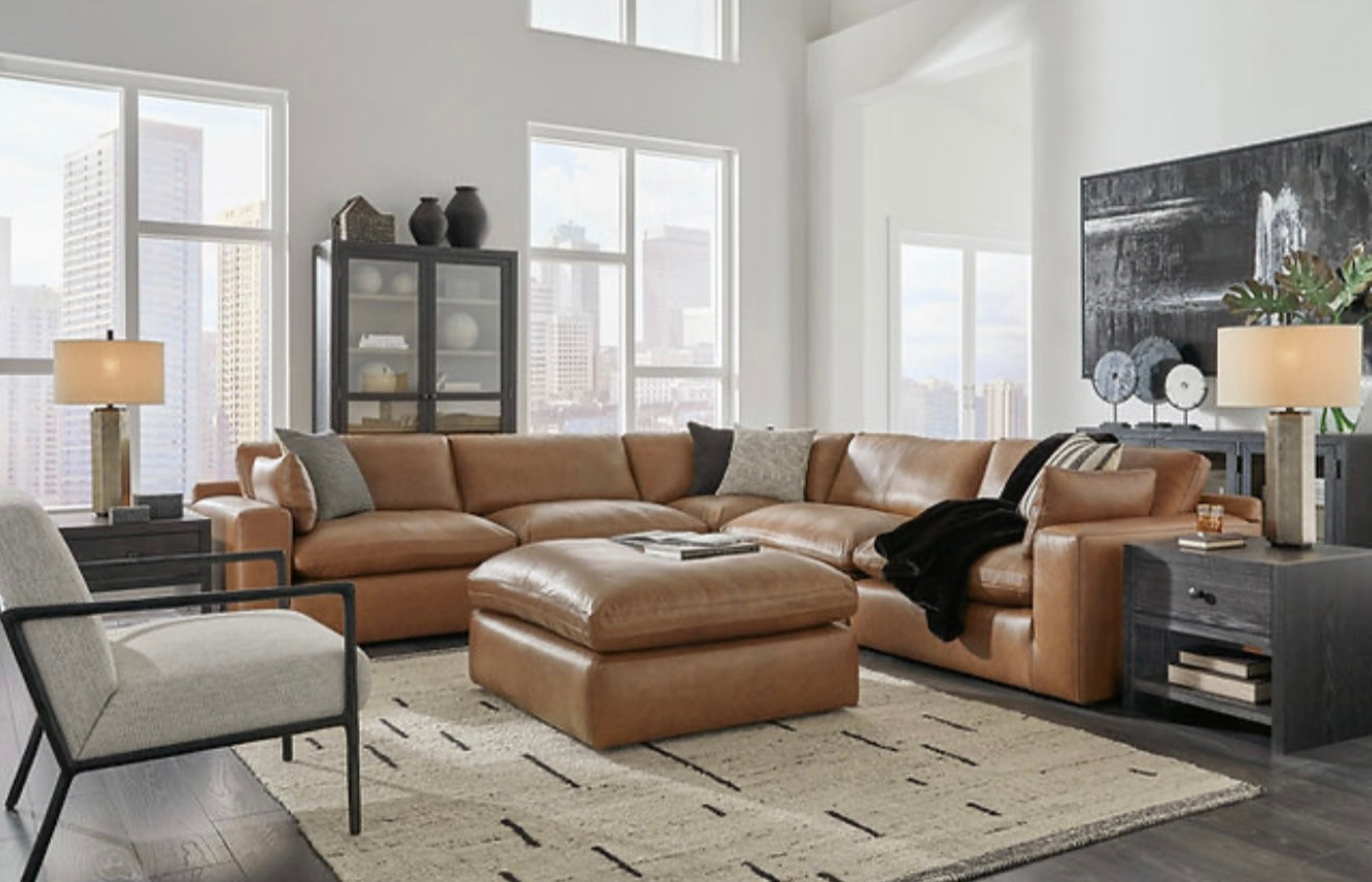 Ashley Emilia 5PC Sectional (Carmel) (NE)