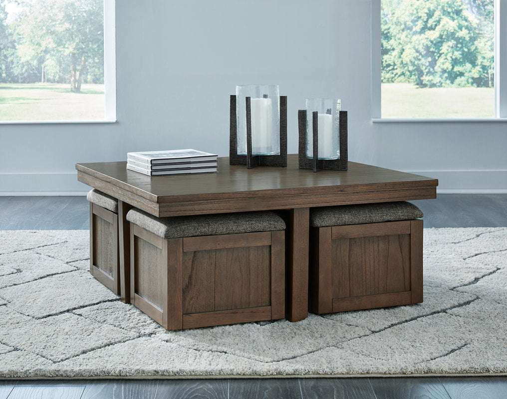 T738-20 Cocktail Table w/Stools (HH)