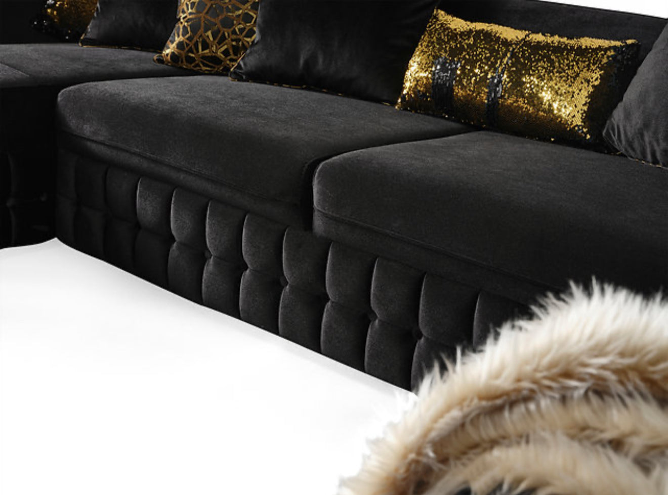 Sicilya Sectional (Black) (NE)