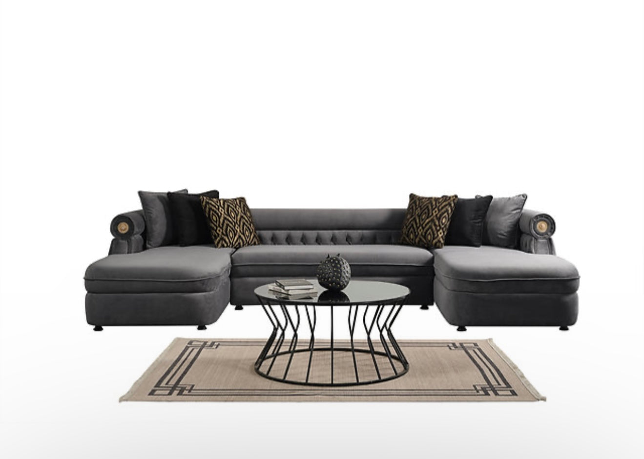 Brooklyn Sectional (Grey) (NE)