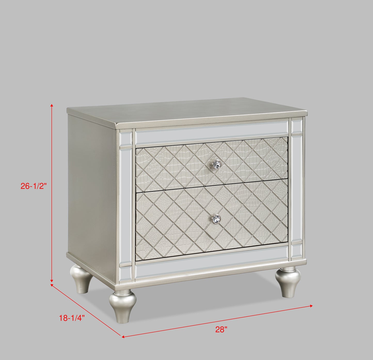 CRISTIAN BEDROOM GROUP (CHAMPAGNE) (CM)