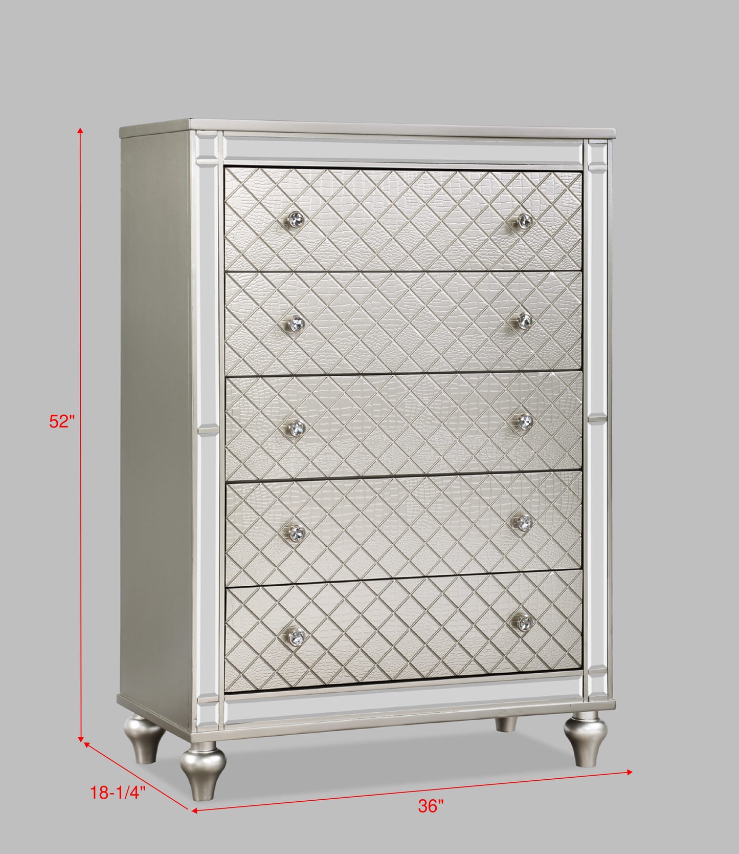 CRISTIAN BEDROOM GROUP (CHAMPAGNE) (CM)