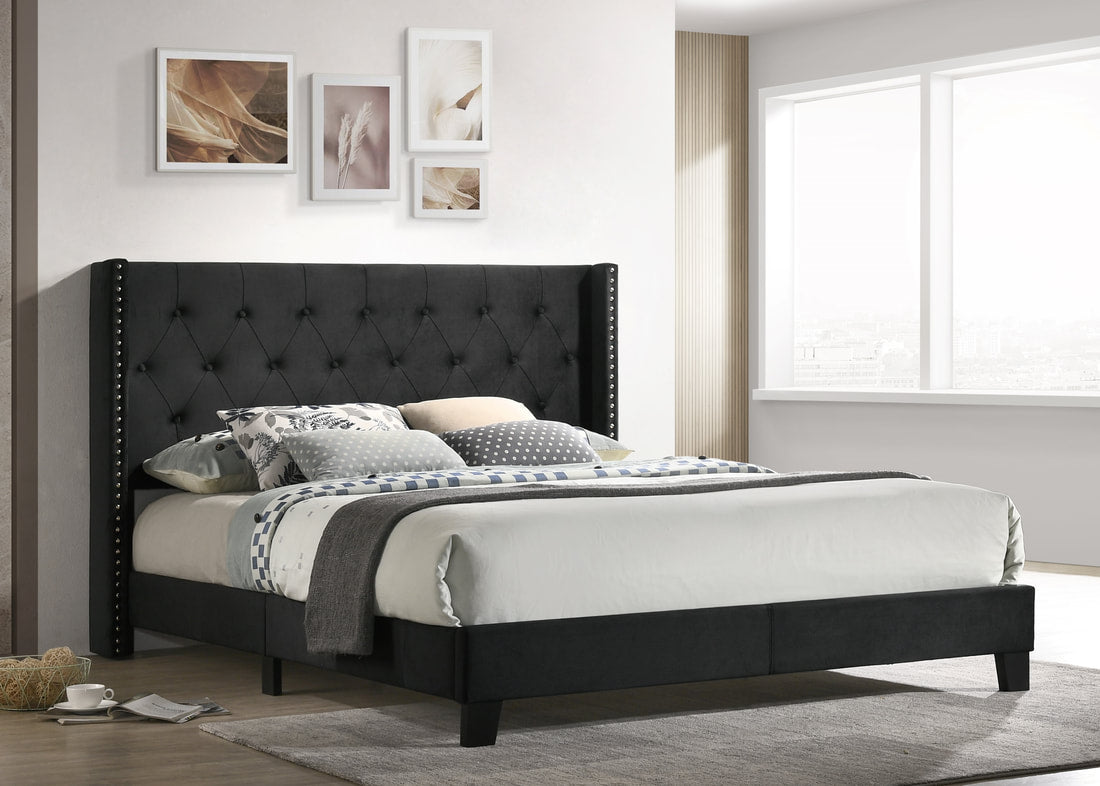 HH775 Black Platform Bed - Twin, Full, Queen, King (HH)