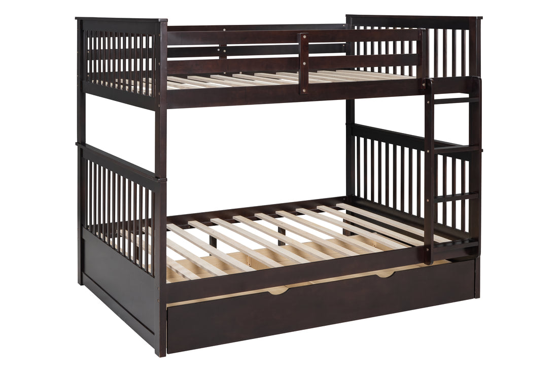 BB30 Full/Full Bunk Bed w/Twin Trundle Espresso (HH)