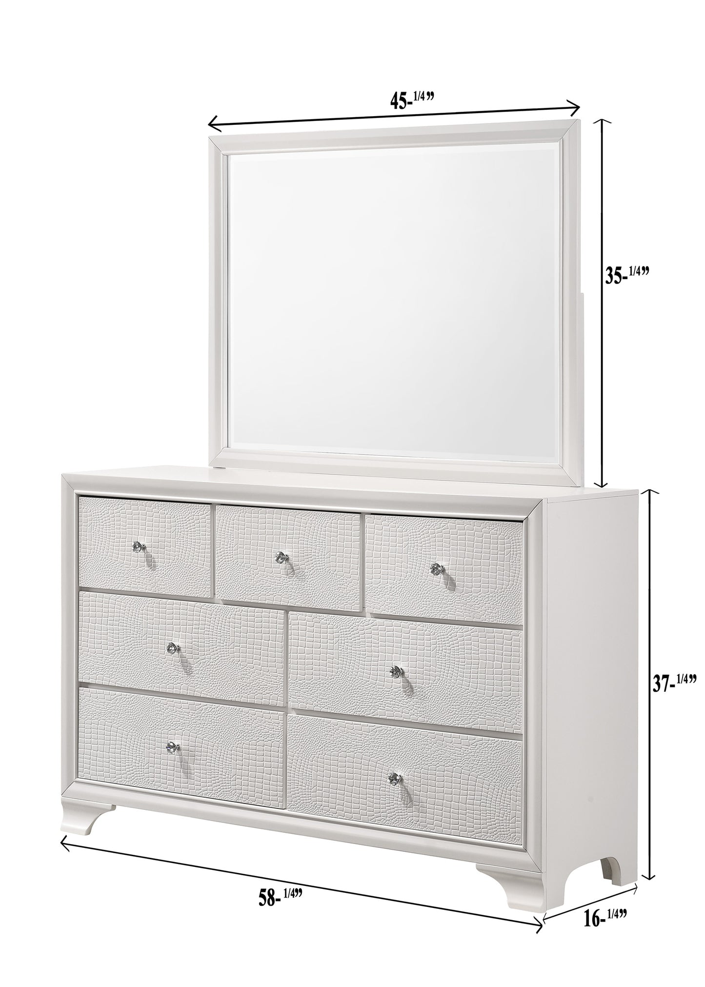 LYSSA BEDROOM GROUP (FROST) (CM)
