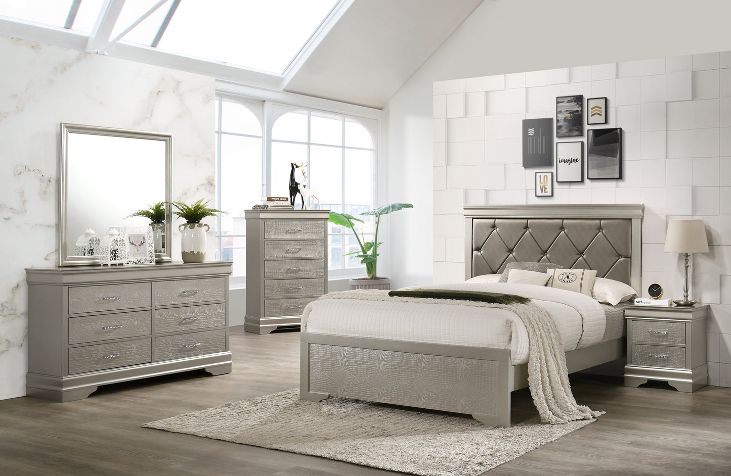 AMALIA BED WITH FREE CHEST (CM)