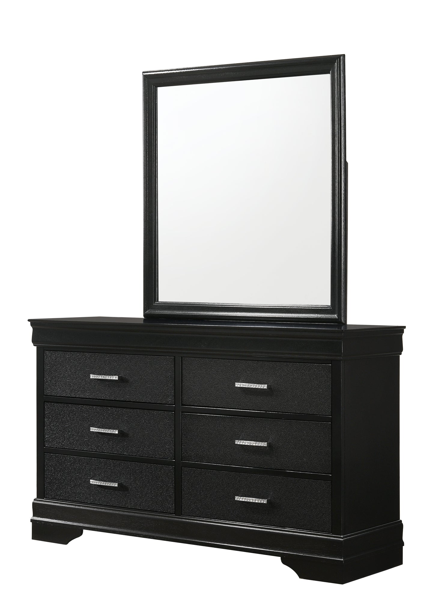 AMALIA BLACK BED WITH FREE CHEST (CM)