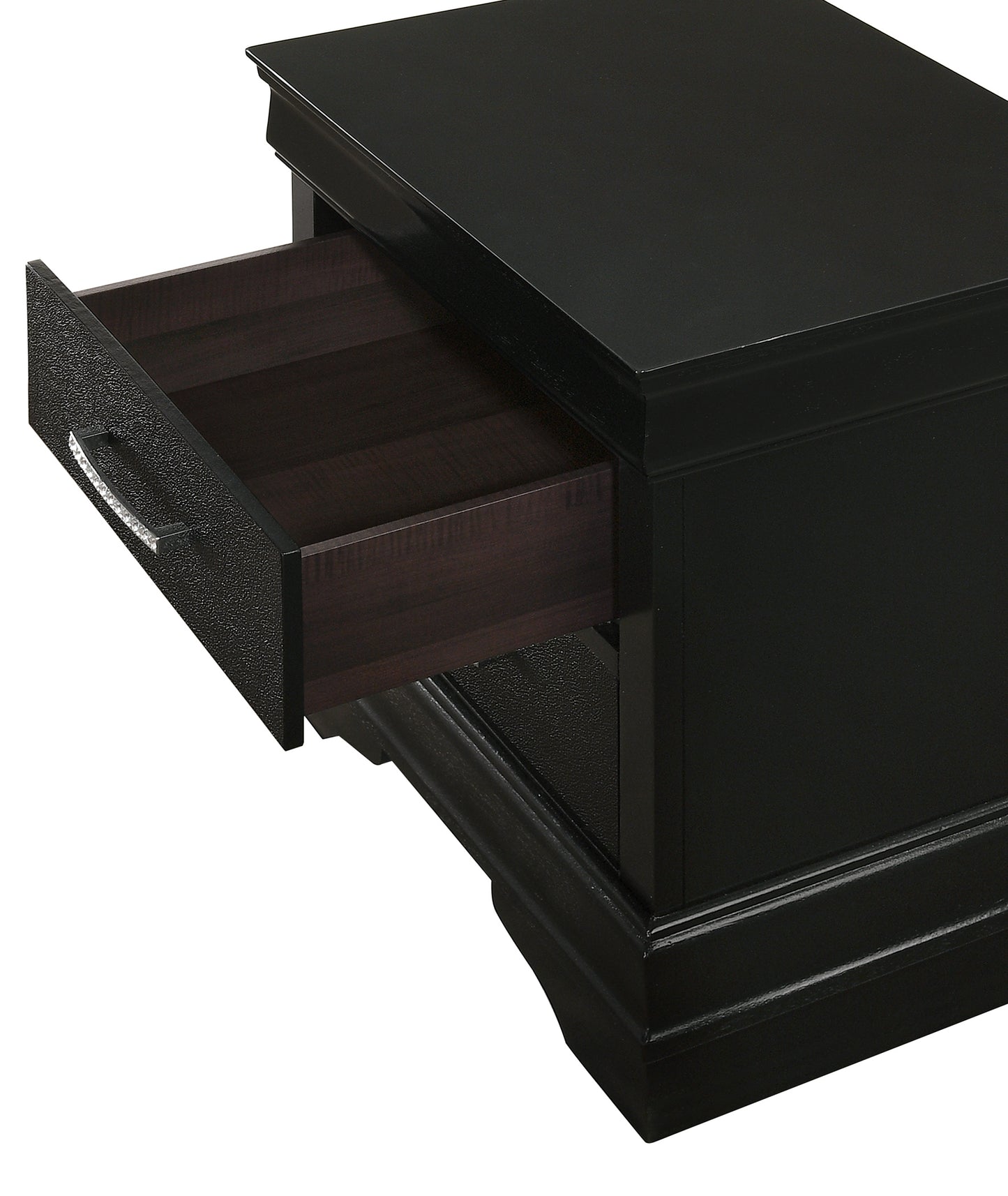 AMALIA BLACK BED WITH FREE CHEST (CM)