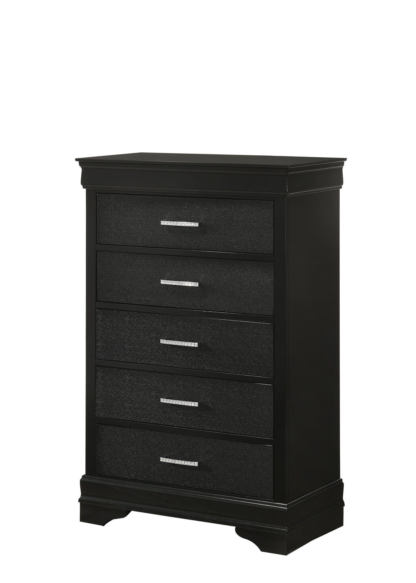 AMALIA BLACK BED WITH FREE CHEST (CM)