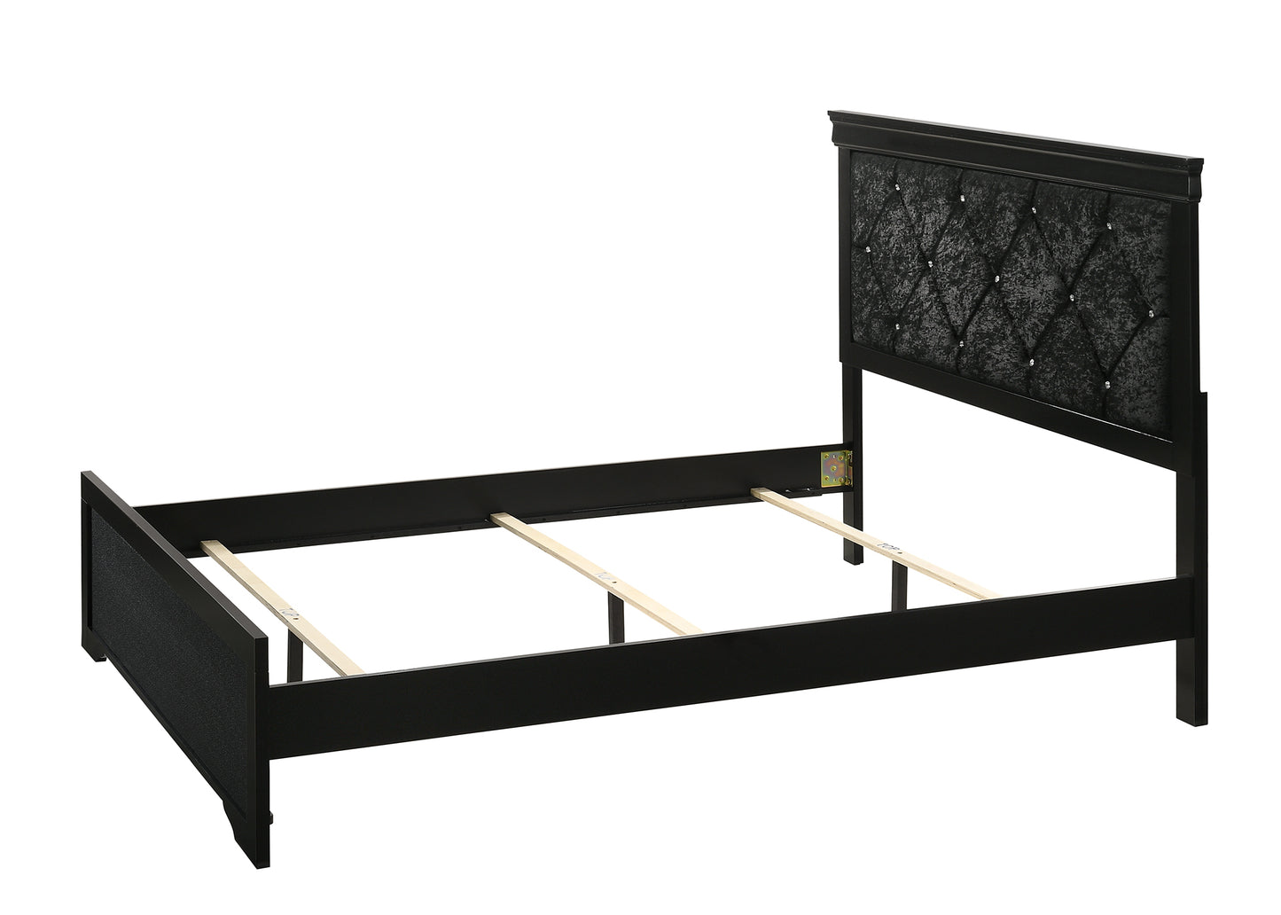 AMALIA BLACK BED WITH FREE CHEST (CM)