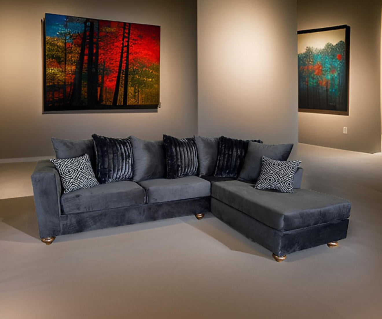 Rivera Sectional (Black) (NE)