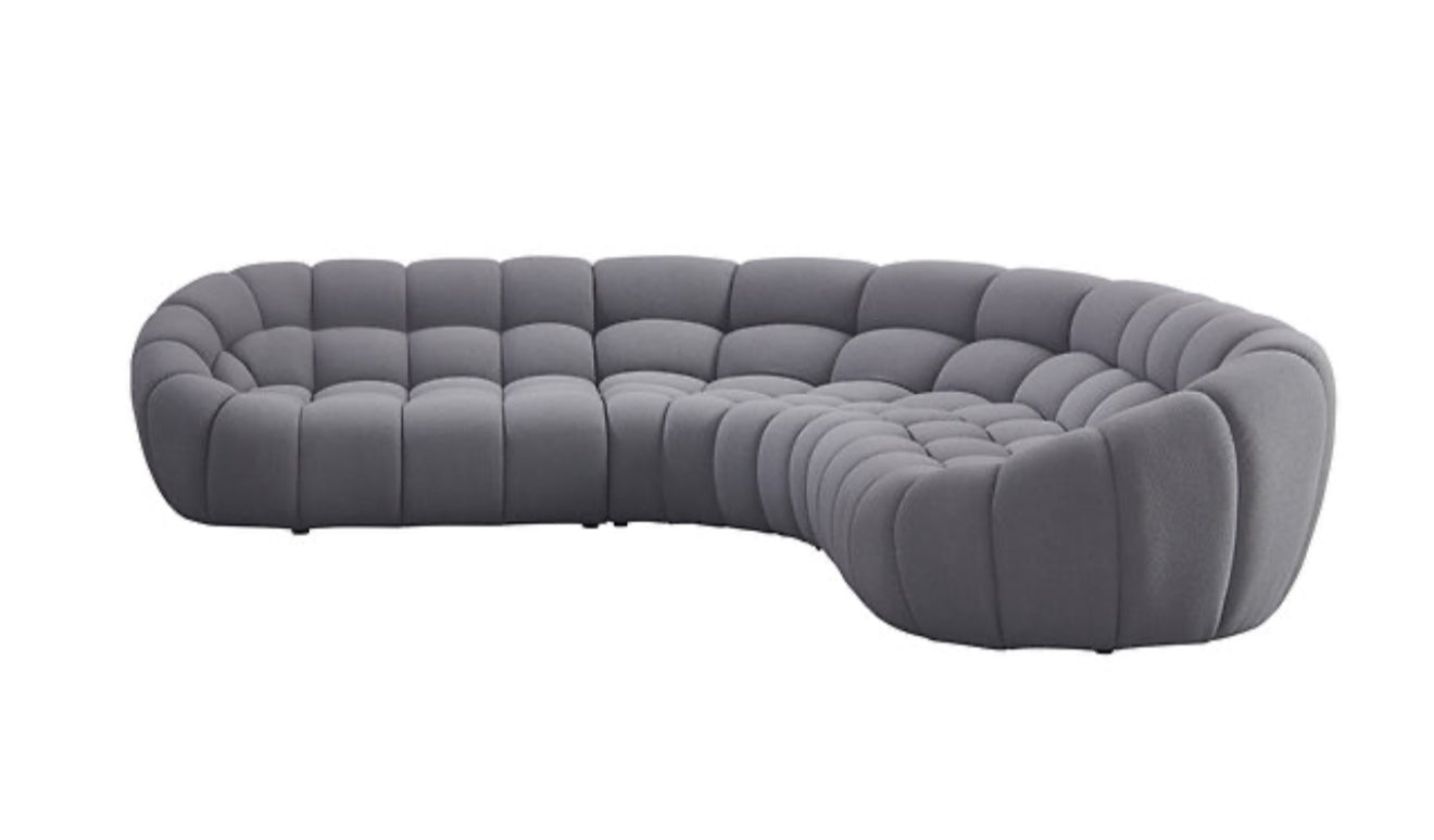 Bubbles Sectional (Grey) (NE)