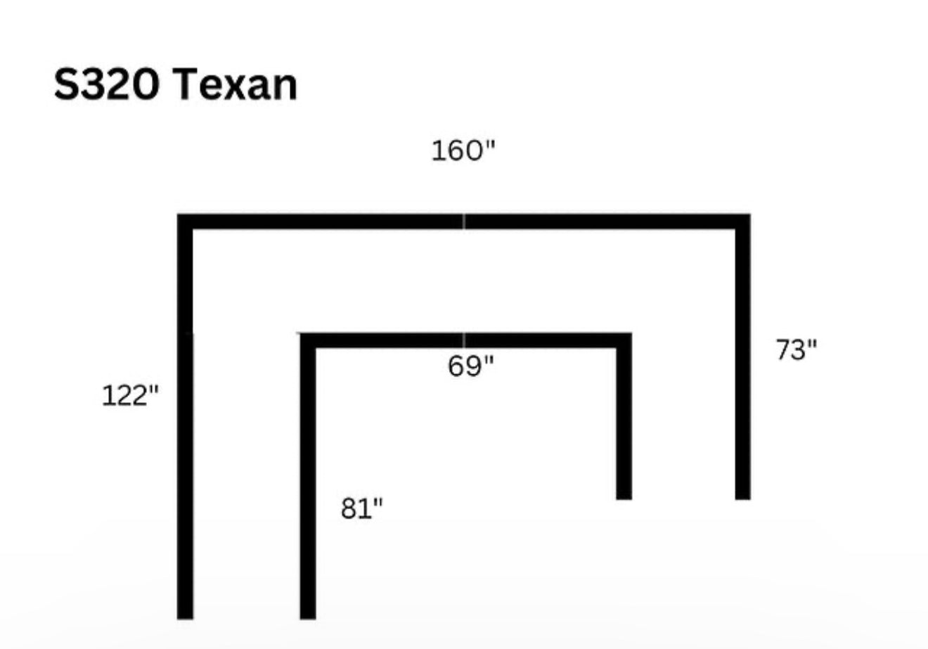 Texan 4pcs Sectional (Grey) (NE)