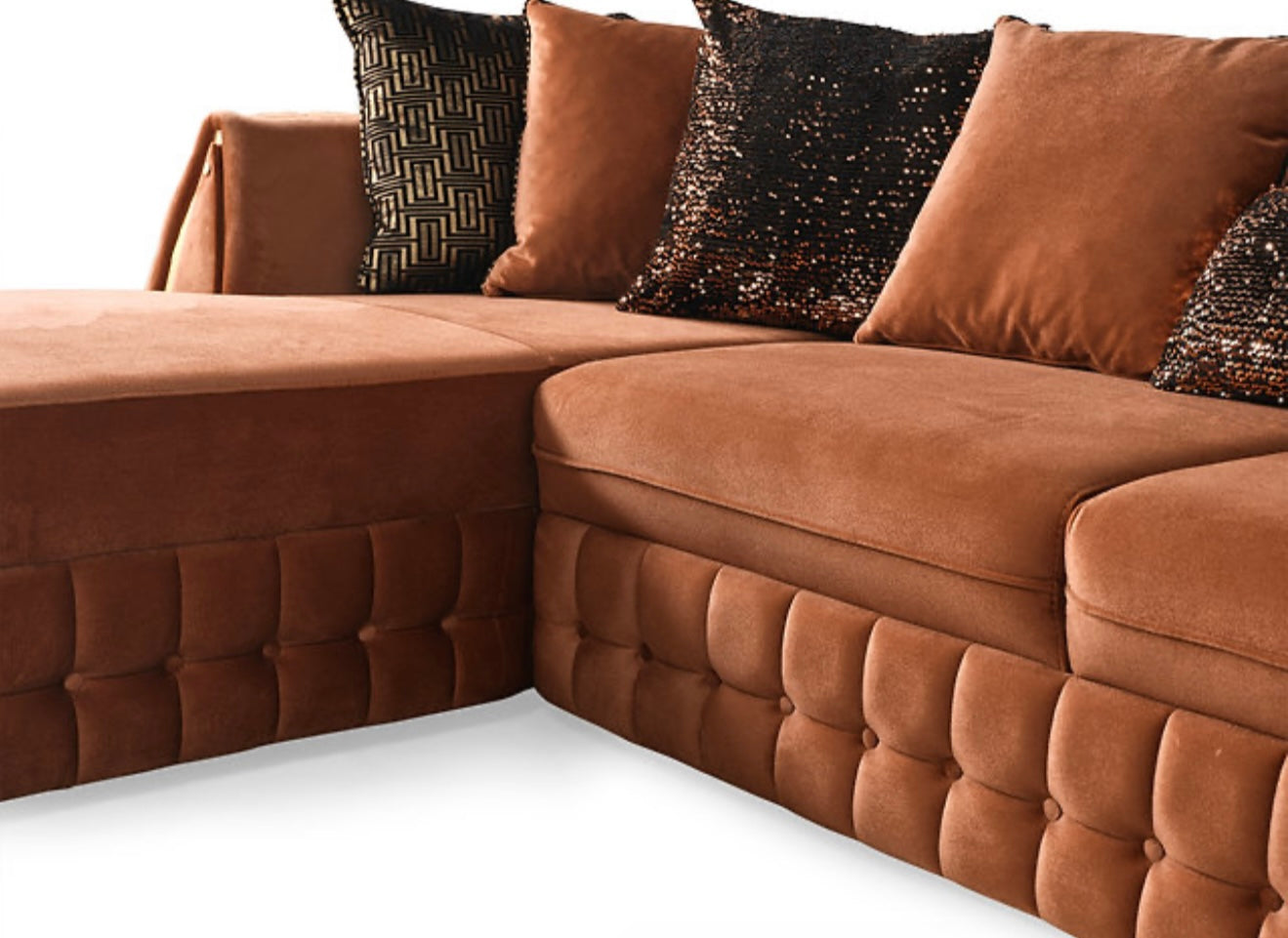 Sicilya Sectional (Rust Orange) (NE)