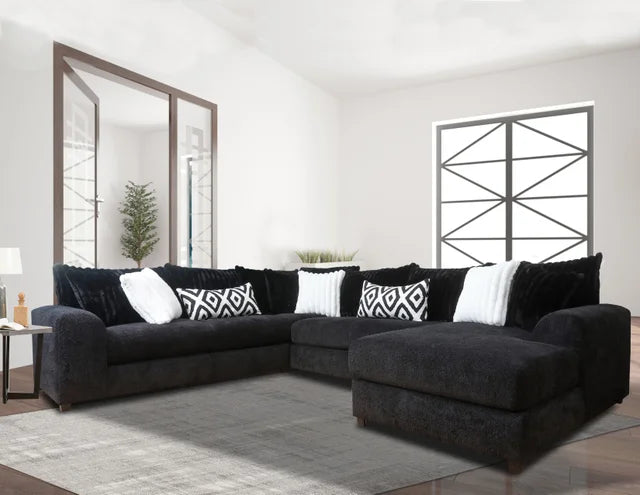 Black - Oversized Sectional HH