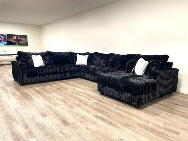 Black 4PC Oversized Sectional
