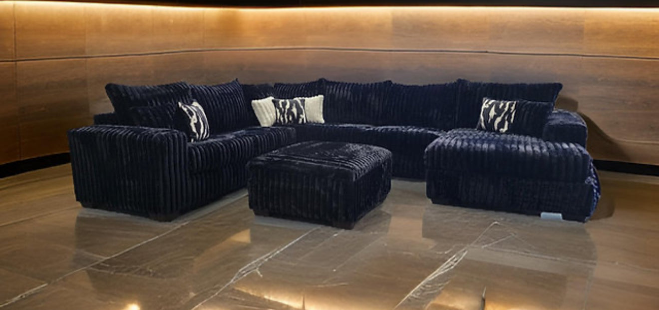Texan 4pcs Sectional (Black) (NE)